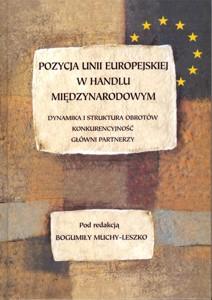 Okładka: Pozycja Unii Europejskiej w handlu międzynarodowym