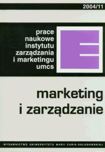 Okładka: Marketing i zarządzanie (PNIZiM 11)