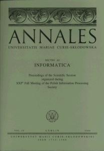 Okładka: Annales UMCS, sec. AI (Informatica), vol. VI/2007