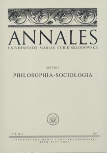 Okładka: Annales UMCS, sec. I (Philosophia-Sociologia), vol. XL, 2