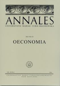 Okładka: Annales UMCS, sec. H (Oeconomia), vol. XLVIII, 1