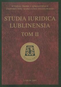 Okładka: Studia Iuridica Lublinensia, t. 2