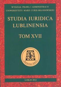 Okładka: Studia Iuridica Lublinensia, t. 17