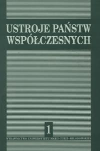 Okładka: Ustroje państw współczesnych, t. 1