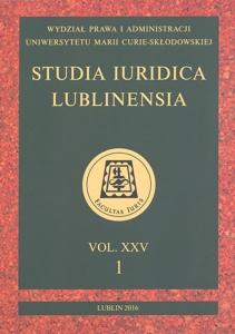 Okładka: Studia Iuridica Lublinensia, t. 25, 1. Zasady prawa w strukturze systemu prawa. Studium dogmatyczno-porównawcze