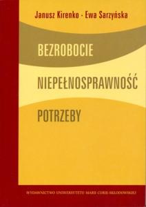 Okładka: Bezrobocie. Niepełnosprawność. Potrzeby