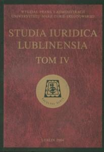 Okładka: Studia Iuridica Lublinensia, t. 4