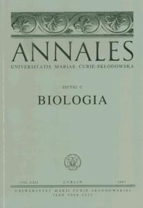 Okładka: Annales UMCS, sec. C (Biologia), vol. LXII