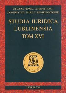 Okładka: Studia Iuridica Lublinensia, t. 16