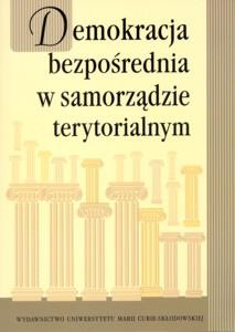 Okładka: Demokracja bezpośrednia w samorządzie terytorialnym