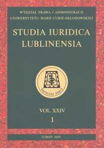 Okładka: Studia Iuridica Lublinensia, t. 24, 1