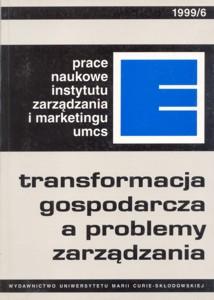 Okładka: Transformacja gospodarcza a problemy zarządzania (PNIZiM 7)
